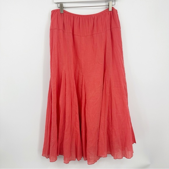 other Dresses & Skirts - Vintage Y2K Coral Maxi Skirt Size 12 Whimsical Fairycore